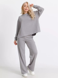 Conjunto de Sudadera y Pantalones para Mujer al por Mayor, Ropa Casual de Calle con Logotipo Bordado - Product Image 5