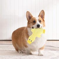 Grand jouet pour chien en peluche durable et couineur, en forme de canard, anti-explosion, interactif, pour le nettoyage des dents et la mastication