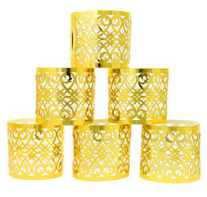 Serviettes jetables bon marché, boucle pour serviettes, porte-serviettes en papier, décoration, anneaux à serviettes creux pour mariage, Noël - Product Image 5