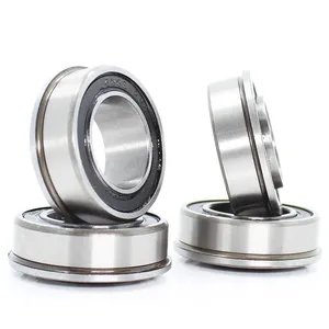 F6202 F6202RS cuscinetto F6202-16-2RS 16x35x11mm ABEC-1 4 pezzi flangia cuscinetti a sfera F6202-RS carrello da giardino cuscinetto ruota - Product Image 1