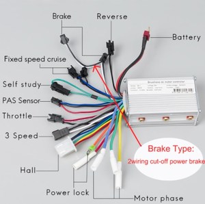 ตัวควบคุมมอเตอร์ไร้แปรงถ่าน 350W สำหรับจักรยานไฟฟ้าและสกู๊ตเตอร์ 24V 36V 48V อะไหล่จักรยานไฟฟ้า - Product Image 6