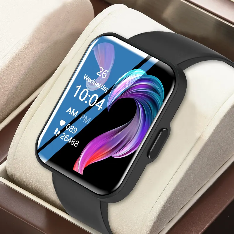 Reloj de pulsera electrónico de cuero para hombre y mujer, pulsera de Fitness, reloj inteligente con control del ritmo cardíaco, para Android e IOS