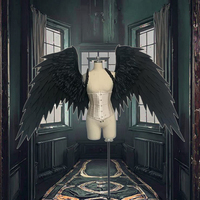 Ailes de Diable et d'Ange en Plumes Durables Licedy pour la Photographie en Studio d'Halloween, Accessoires de Modélisation pour Jeu de Rôle, Utilisation Intérieure et Extérieure