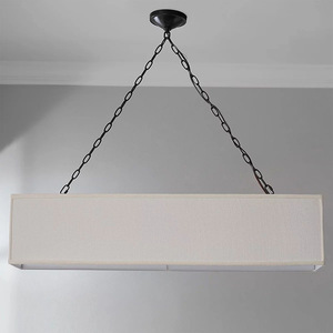 Lámpara de araña rectangular de estilo chino, base de bombilla E27, fuente de luz incandescente para sala de té, restaurante, barra, iluminación - Product Image 4