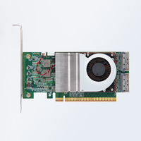 Carte Retimer PCIe 5.0 Haute Vitesse pour Serveur/PC avec 2 Ports MCIO Internes, Moule Privé en Stock