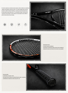 Raquette de tennis de 27 pouces pour débutants et adultes avec sac de transport, légère, pour l'entraînement et la pratique, raquette de tennis personnalisable avec logo - Product Image 5