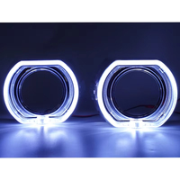 Feux avant IDISON BA30, derniers modèles, anneaux halo LED de 3 pouces, cache de protection pour lentille de projecteur, 12V, décoration pour voitures et SUV de style BMW