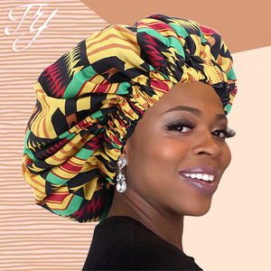 <span class=keywords><strong>En</strong></span> gros de Créateur <span class=keywords><strong>En</strong></span> Soie Cheveux Et Bandeaux Afrocentrism Toutes Les Couleurs Ankara Satin Large Jumbo Double Face Bonnets - Product Image 1