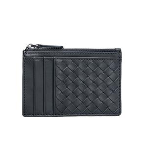 Elegante Tarjetero Casual de Cuero Trenzado a Mano con Bloqueo RFID y Bolsillo para Monedas, para Profesionales Urbanos y Minimalistas - Product Image 1