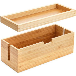 SCATOLA PORTACAVI IN BAMBÙ 2021 IN OFFERTA SPECIALE, IDEALE PER LA STORAGGIO DI CARICABATTERIE, PRESE MULTIPLO E CAVI - ORGANIZZATORE PER CAVI IN LEGNO - Product Image 2