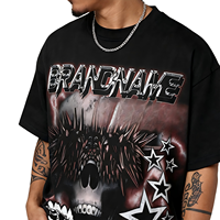 T-shirt à épaules tombantes vintage personnalisé avec logo, streetwear personnalisé, t-shirt graphique surdimensionné, t-shirts patchwork