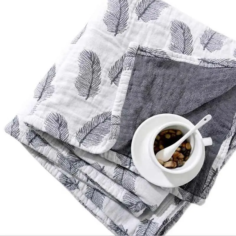 Cobertor de musselina, gaze de algodão quente e macia para crianças, na cama/sofá/avião/viagem, espalhar de cama