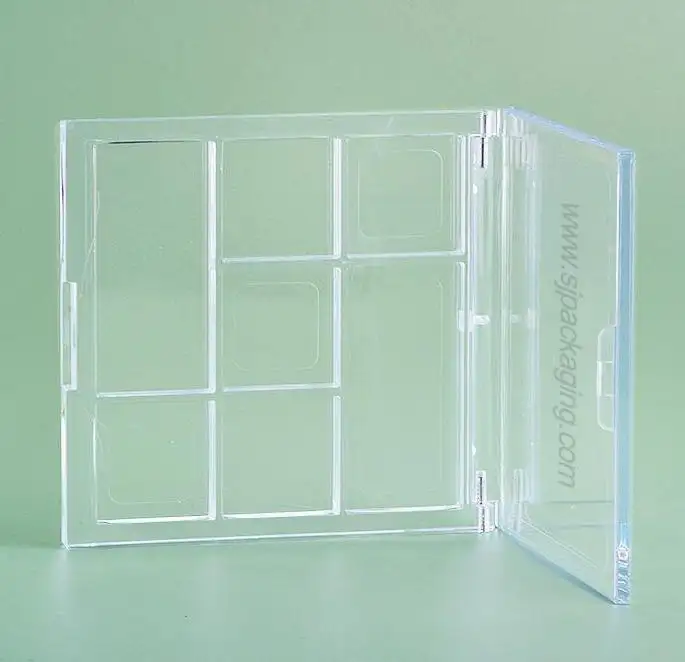 6 Sel Wadah Bubuk Kompak Eye Shadow Plastik Transparan Pan Bulat/Persegi Wadah Kosong Membuat Palet