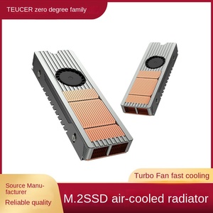 TEUCER NVMe <span class=keywords><strong>M</strong></span>.2 ソリッドステートドライブクーラー銅熱ヒートシンクアーマー LED 冷却ファンボールベアリングコンピュータケース - Product Image 2