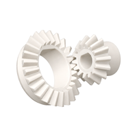 Engrenage conique en plastique de précision, 24 dents, précision des dents 0,02 mm, engrenages en POM Nylon pour micromoteur, robot, servo, articulation, entraînement
