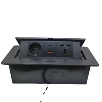 Caja de Enchufes Emergente para Escritorio con Corriente Nominal de 16A, a Prueba de Polvo, Estándar Europeo Universal