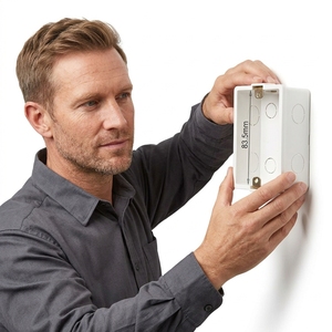 Caja de Conexiones Eléctrica de PVC Tipo <span class=keywords><strong>86</strong></span>, 147mm x 118mm, IP30, para Montaje en Pared, Fabricada en China - Product Image 6