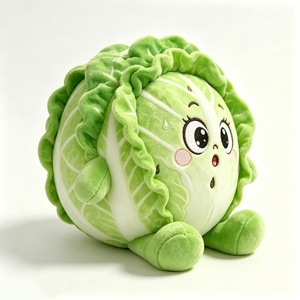 Peluche de Repollo Personalizado, Adorable Almohada de Peluche de Repollo Redonda y Esponjosa, Suave Juguete de Peluche de Vegetal Verde - Product Image 1