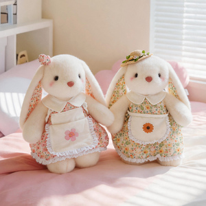 OEM/ODM Customized Floral Dress Bunny Plush <strong>Toy</strong> - Personalized Lop-Eared <strong>Rabbit</strong> with Apron for Kids &amp; Home Decor - Product Image 4