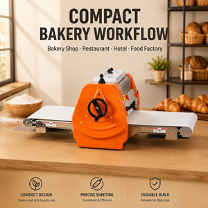 Offre Spéciale – Prix Abordable – <span class=keywords><strong>Laminoir</strong></span> à Pâtisserie Réglable 370 MM pour Croissants et Pâtes, Idéal pour Restaurants - Product Image 1
