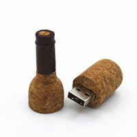 MU-001 Meilleure vente Clé USB en forme de bouteille 8 Go Clé USB en bois écologique