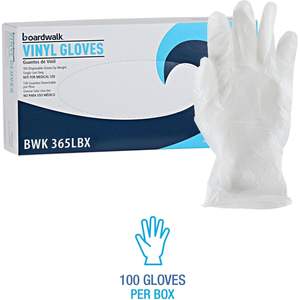 Gants de sécurité jetables transparents Boardwalk 2.6mil, usage général, sans poudre/sans latex, 100 par boîte, 10 boîtes par carton - Product Image 4