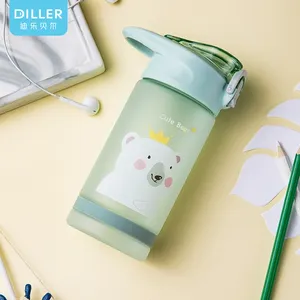 Diller тритановая бутылка для воды для детей с соломинкой, без БФА, детская бутылка