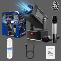 Projecteur Android 4K Orangutan HCS350PLUS avec batterie intégrée, 450 lumens, projection 150 pouces, haut-parleur karaoké pour home cinéma KTV