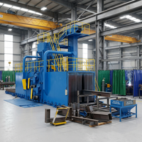 Machine de sablage à double élévateur à godets certifiée CE, avec poutres en acier soudées et convoyeur à rouleaux