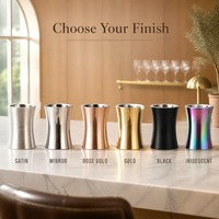 Seau à glace pour vin et champagne en acier inoxydable 304 à double paroi, personnalisé avec un monogramme gravé