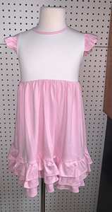 Monogram kızlar pembe kollu çarpıntı kabarcık bebek Onesie tulum çocuklar kız giyim Sunsuit kıyafet seti - Product Image 6