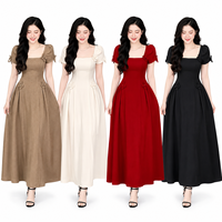 Robe personnalisée pour femme, vêtements sur mesure, manches bouffantes, fleurs 3D, robe de soirée décontractée d'été, robe maxi pour femme