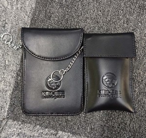 2 <span class=keywords><strong>rfid</strong></span> block 2 strati in vera pelle faraday auto car key pouch - Product Image 5