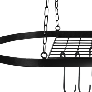 Hot Selling Kitchen <strong>Ceiling</strong> Mount Grid Pot Pan Rack Hanger Organiser Storage Shelf <strong>Tray</strong> Holder and Pan Rack With Hooks - Product Image 4