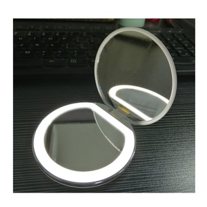 Portable LED <b>Mirror</b> for Makeup with Light Handheld Small <b>Mirror</b> USB Charge <b>Foldable</b> <b>Mirror</b> - Product Image 1