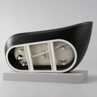 Baignoire autoportante moderne de luxe en acrylique noir, style hôtel, pour salle de bain