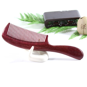 Peine para el cabello de madera de sándalo, 20 cm, hecho a mano, color sólido, boutique de alta gama para mujeres, niños y adultos - Product Image 1