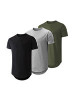 T-shirts tricotés unisexe surdimensionnés vierges personnalisables en gros – Tissu respirant écologique style Hip Hop à bord festonné