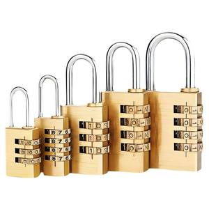 Candado de combinación de cobre puro sólido, candado antirrobo pequeño impermeable para exteriores para equipaje de dormitorio, pulido y duradero - Product Image 1