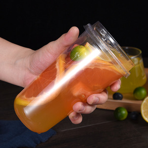 Disposable <b>Plastic</b> Beverage <b>Cup</b> 301 400Ml High Transparency Round Shape For Cold <b>Drink</b> Juice With Lid - Product Image 3