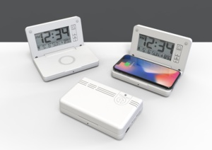 ที่ชาร์จไร้สายแบบพับได้เร็ว Youton 10KW/15KW ชาร์จเร็วแบบกำหนดเอง <span class=keywords><strong>5</strong></span> in 1 หูฟัง สีดำ นาฬิกาปลุกพร้อมที่ชาร์จไร้สาย - Product Image 2