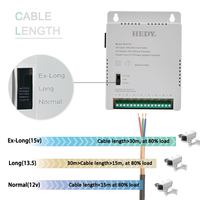 Alimentation électrique AC/DC 8 canaux 12V 5A 60W SMPS avec compensation de longueur de câble pour caméras CCTV 12V