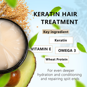 Masque capillaire à la kératine OEM Masque pour cheveux abîmés secs Conditionnement en profondeur Renforce Nourrit Tous les types de cheveux Masque pour cheveux à la vitamine E Oméga 3 - Product Image 6