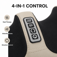 Masseur électrique chauffant pour pieds et jambes avec fonction de pétrissage Shiatsu et physiothérapie infrarouge pour le corps