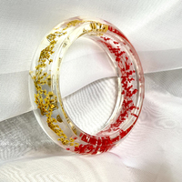 Bracelet en fleurs naturelles, nouvelle arrivée 2022, bracelet en acrylique avec fleurs séchées de gypsophile