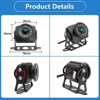 Caméra de recul AHD 480P en plastique avec vision nocturne Starlight, étanche IP68, objectif grand angle pour camions/fourgons/bus/camping-cars