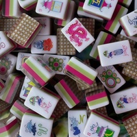 Bestseller - 160 tuiles de mahjong en acrylique - Collection Moxie - Mahjong comme cadeau de vacances