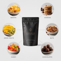 Op maat gemaakte bedrukte hoog-barrière stand-up pouch, food grade, BPA-vrij, Mylar zak voor verpakkingen van snacks, noten en koekjes