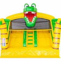 Videur gonflable Crocodile Combo gonflable Videur Toboggan Maison de rebond Location de jardin Fête PVC Unisexe