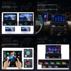 (EU cổ phiếu) podofo 7 ''autoradio Android đài phát thanh xe 4 + 64 gam có thể thu vào màn hình cảm ứng không dây Carplay & Android Auto BT/Wifi/GPS - Product Image 3